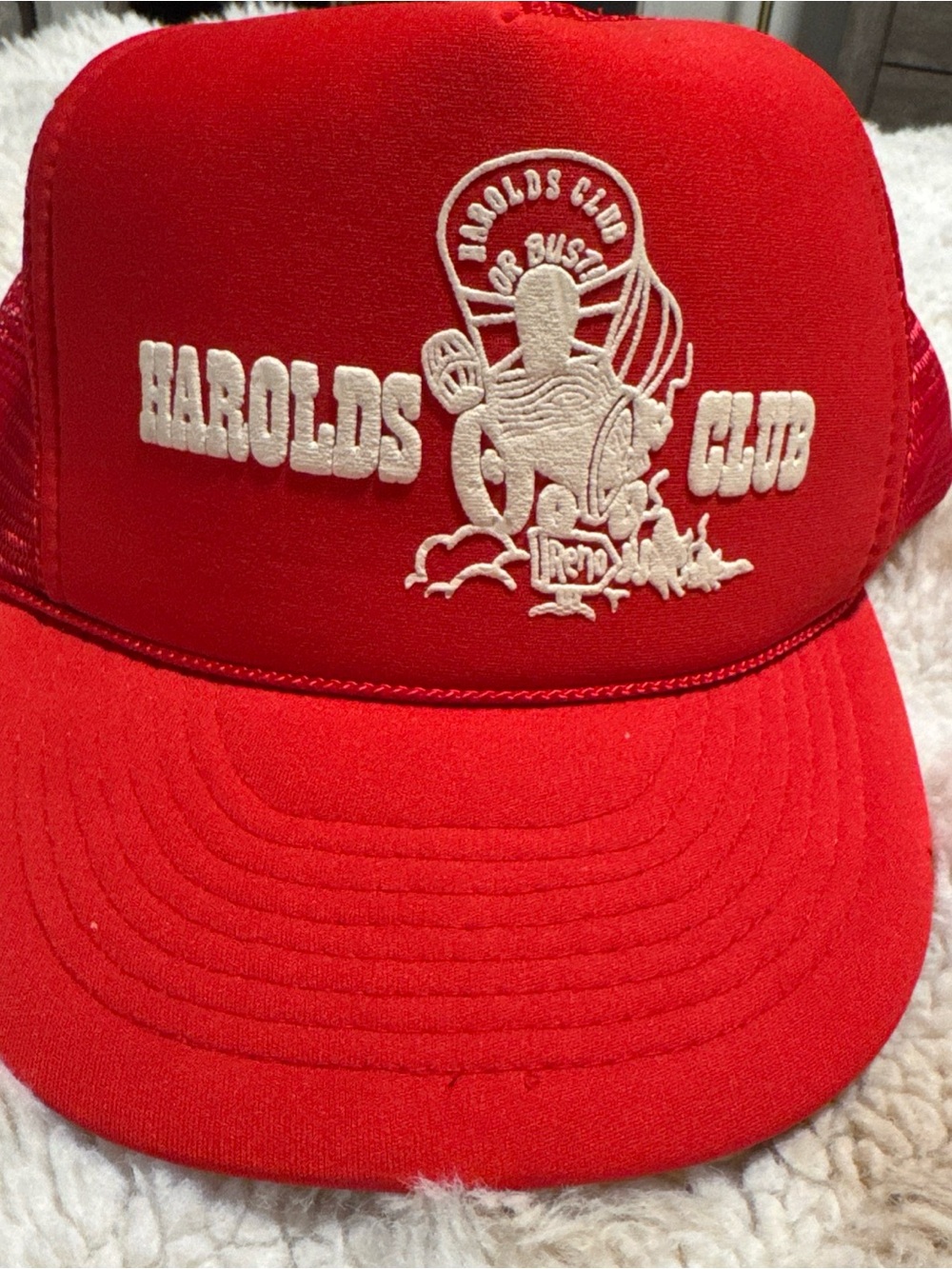 Vintage Harolds Club Casino Reno, NV Snapback Hat Red Gambling 1935 to 1995